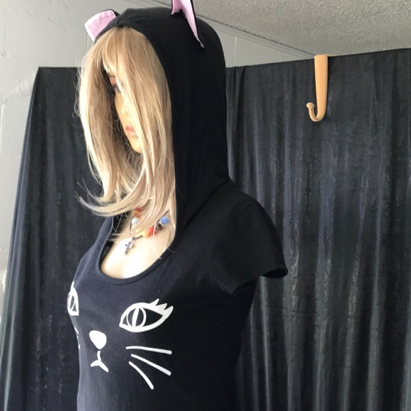 Unique Kitty hoodie made right bioworld tee top sM - Picture 2 of 8
